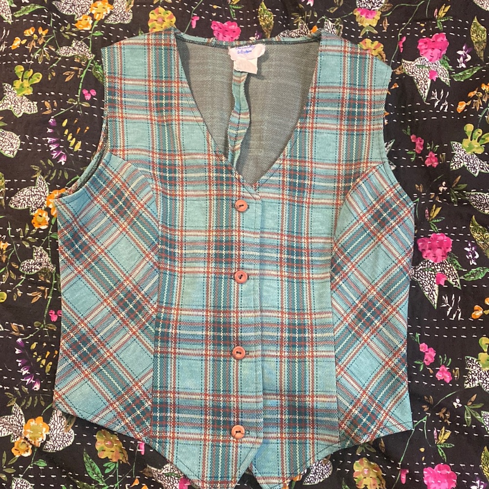 Vintage plaid vest
